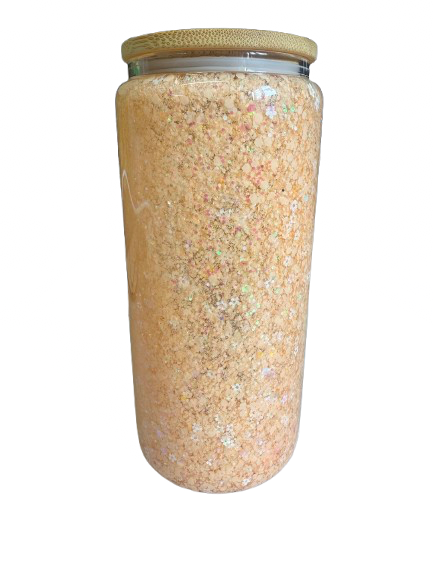 20 oz glass handle with bamboo lid